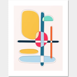 Minimalist Abstract Shapes Art I Posters and Art